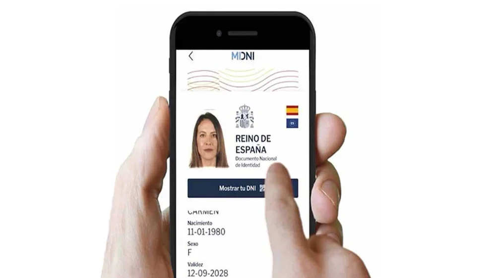 Imagen del DNI digital que se puede consultar en el teléfono móvil.